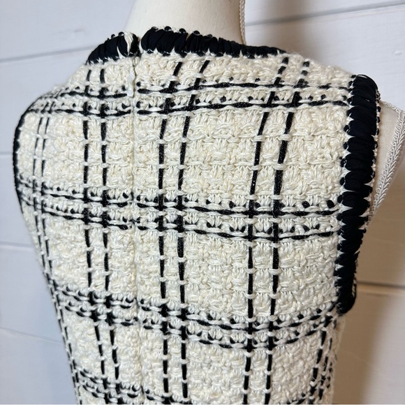 Tory Burch NWT $596 Sleeveless Linen Tweed Shift Dress Size Small Chanel - Picture 10 of 15